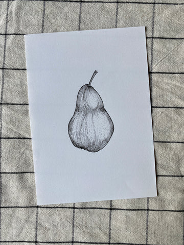 Pear Original Drawing - A5