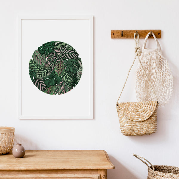 Calathea Circle Print - A3