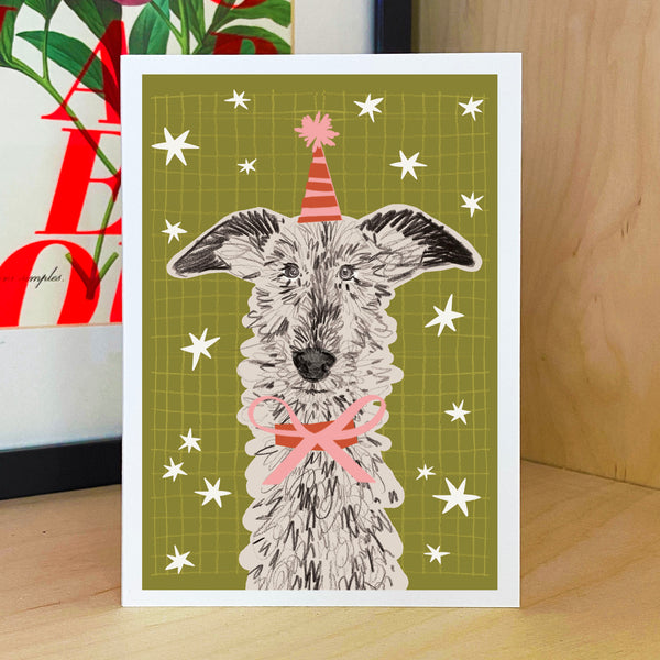 Lurcher Birthday Card