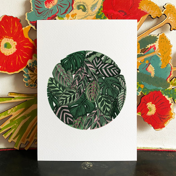 Calathea Circle Print - A3