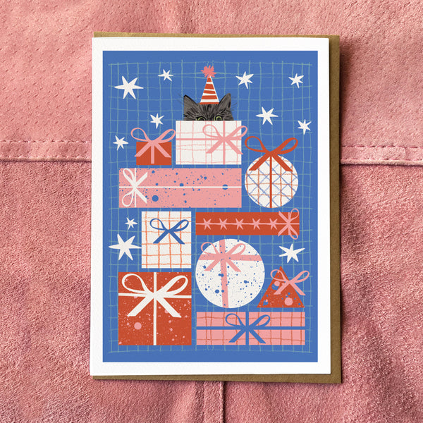 Cat Christmas Presents Card