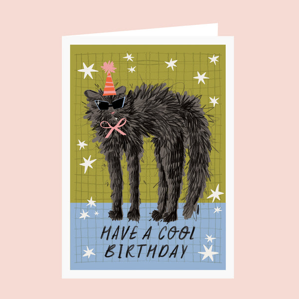 Cool Cat Birthday Card