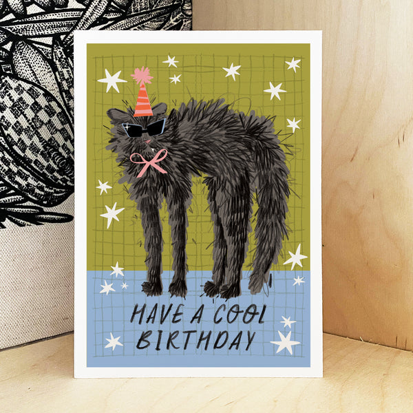 Cool Cat Birthday Card