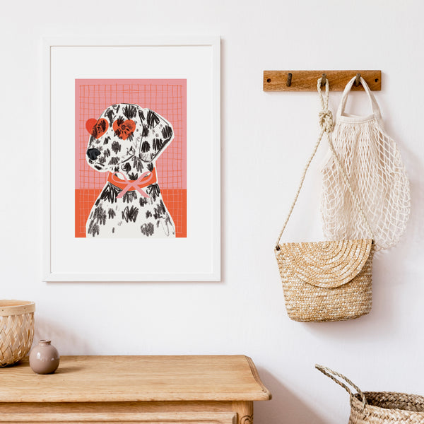 Dalmatian Dog Print - A3