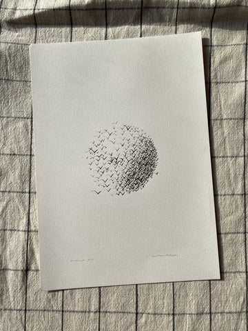 Murmuration #4 Original Drawing - A4