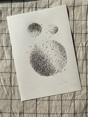 Murmuration #1 Original Drawing - A4