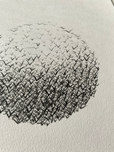 Murmuration #2 Original Drawing - A4