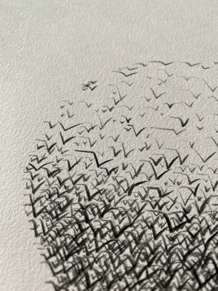 Murmuration #2 Original Drawing - A4