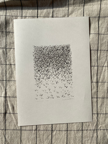 Murmuration #3 Original Drawing - A4