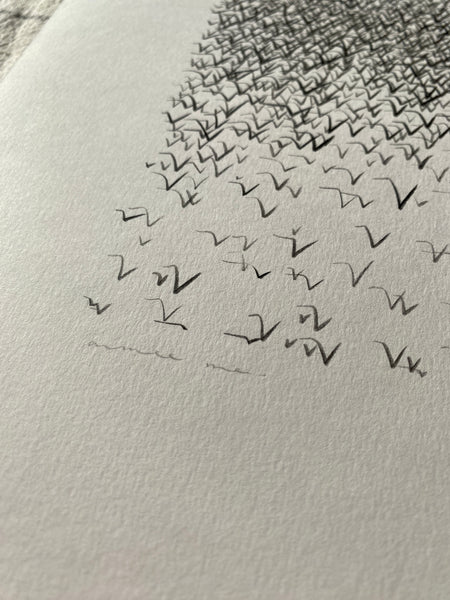 Murmuration #3 Original Drawing - A4