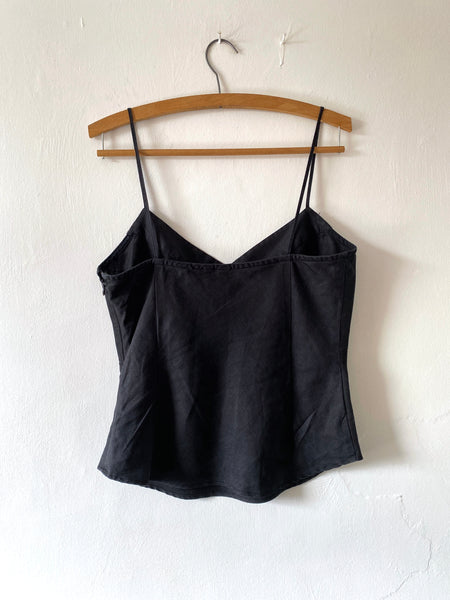 Hand Embroidered Linen Moth Cami S