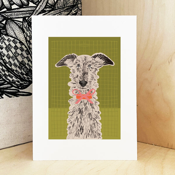 Lurcher Dog Print - A3