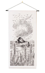 Coastal Murmuration Wall Hanging - 30 x 75
