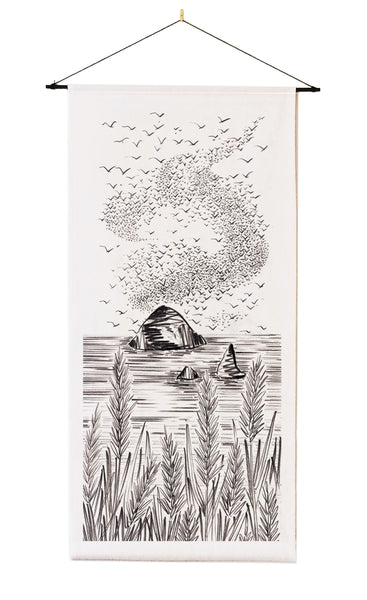 Coastal Murmuration Wall Hanging - 30 x 75