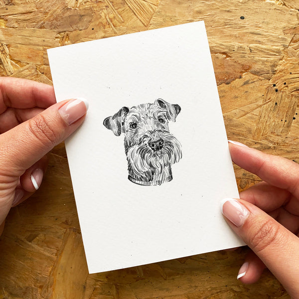 Mini Bespoke Pet Portrait - A6