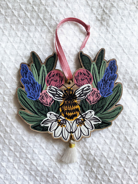 Lavender Bee Ornament