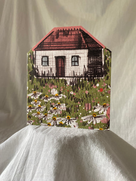 Lovely New Home House Shaped Card
