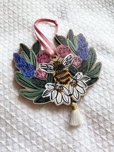 Lavender Bee Ornament