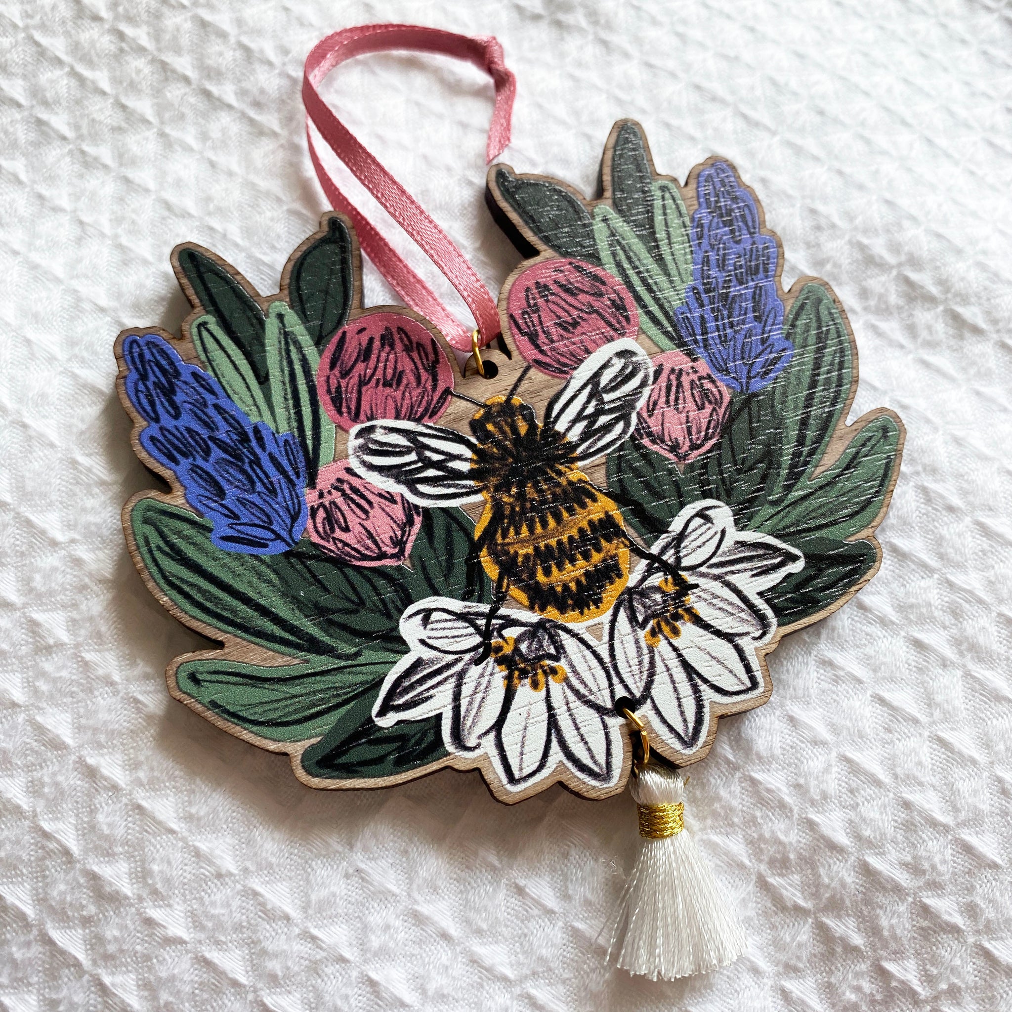 Lavender Bee Ornament