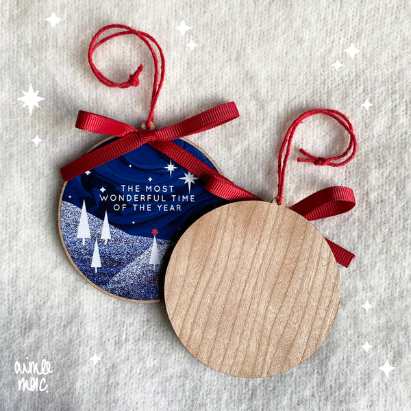 Northern Lights Hand Finished Wooden Decoration