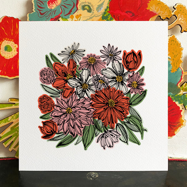 Dahlia Print - 21cm x 21cm