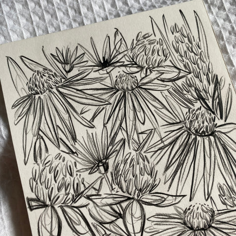 Wildflower Original Drawing