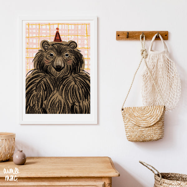 Party Bear Print - A4