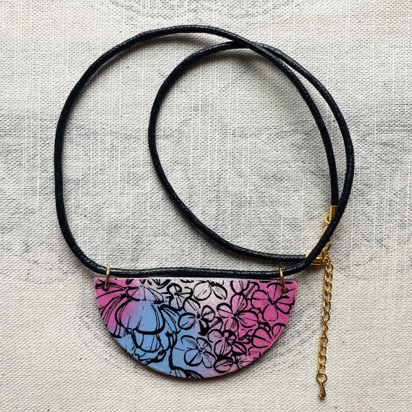 Half Moon Necklace Lilac #2