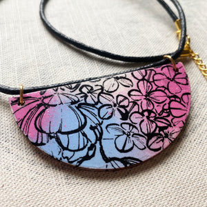 Half Moon Necklace Lilac #2