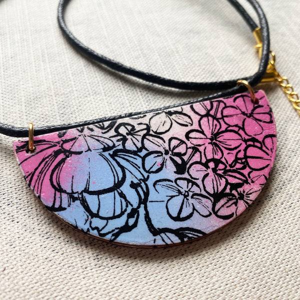 Half Moon Necklace Lilac #2