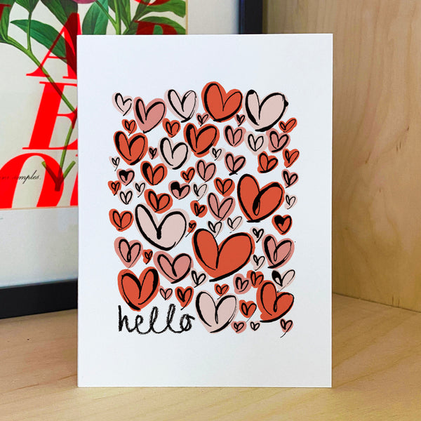 Hello Hearts Valentines Card