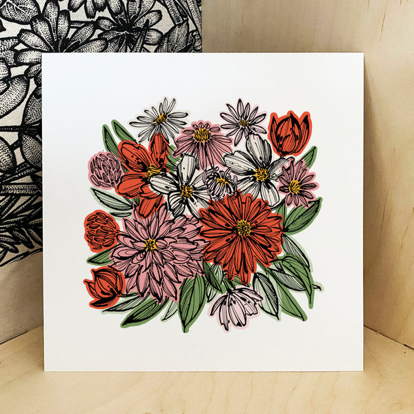 Dahlia Print - 21cm x 21cm